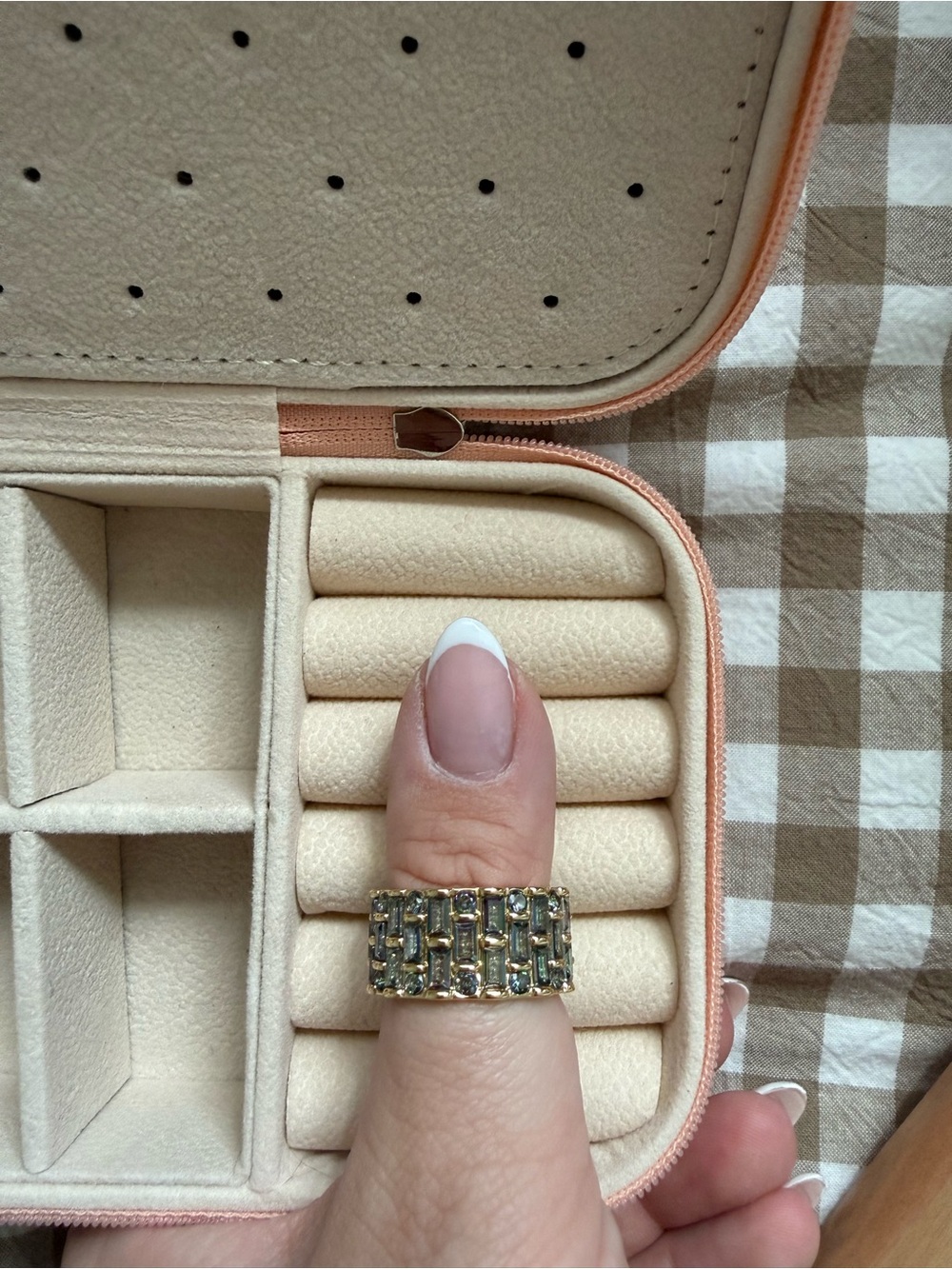 Gold Tone Crystal Statement Ring Bomb Party